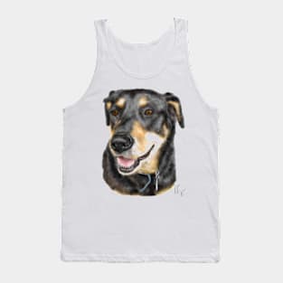 Smiling Rottweiler Pooch Dog Tank Top